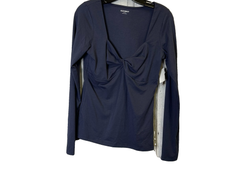 Top Long Sleeve Basic By Old Navy In Blue, Size: M Sale