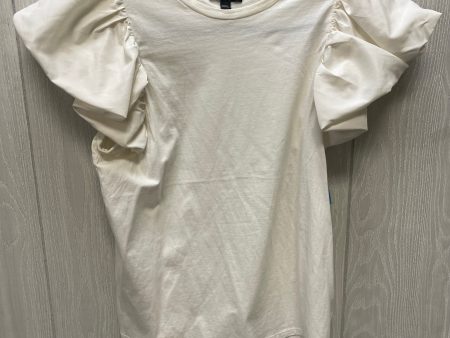 Top Short Sleeve By Express In Cream, Size: M For Sale