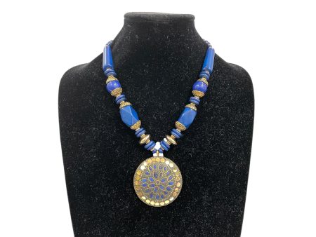 Necklace Statement By Cme In Blue & Gold Cheap