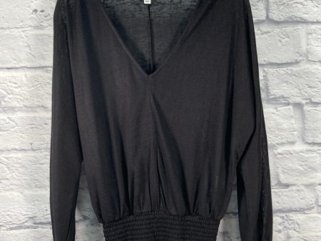 Blouse Long Sleeve By Evereve In Black, Size: Xs Online Hot Sale