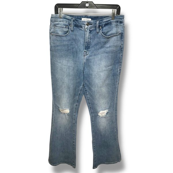 Jeans Flared By Good American In Blue Denim, Size: 14 Cheap