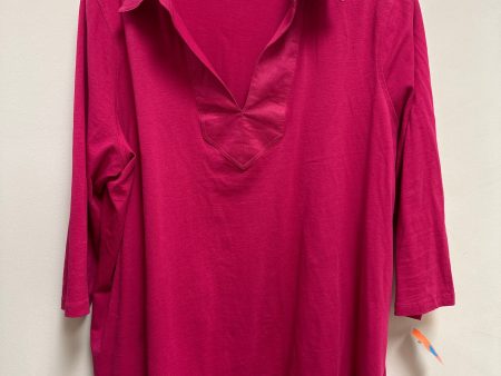 Top Long Sleeve By Lauren By Ralph Lauren In Pink, Size: 2x For Discount