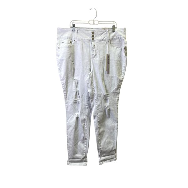 Jeans Skinny By Eighty Eight In White, Size:20 Online