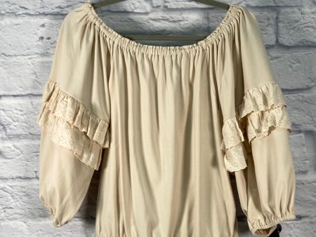 Blouse 3 4 Sleeve By Evereve In Cream, Size: S Hot on Sale