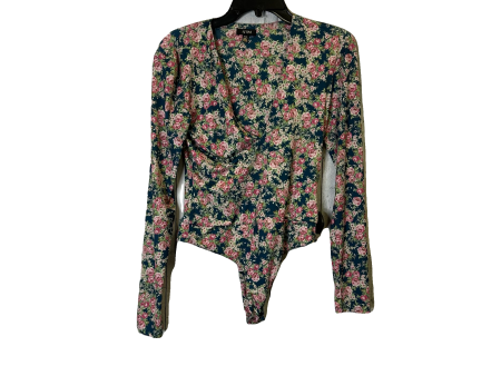 Bodysuit By Clothes Mentor In Floral Print, Size: M For Cheap