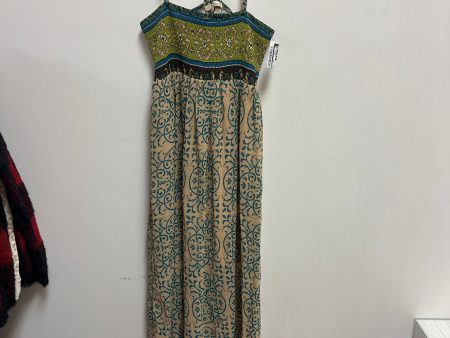 Dress Casual Maxi By Cecico In Green & Tan, Size: M For Discount