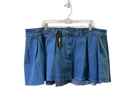 Skirt Mini & Short By Fashion Nova In Blue Denim, Size:24 Online Sale