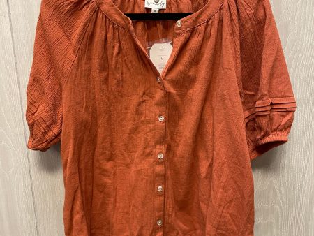 Top Short Sleeve By Wonderly In Orange, Size: M Fashion