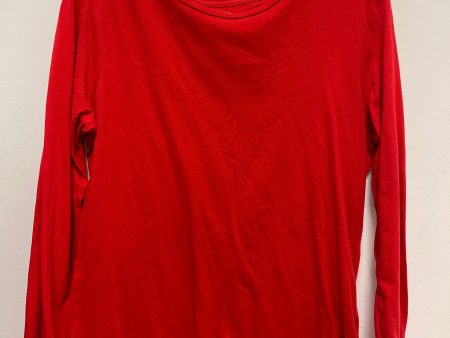 Top Long Sleeve By Old Navy In Red, Size: L Cheap