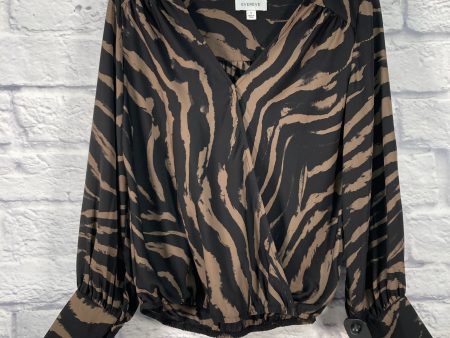 Blouse Long Sleeve By Evereve In Animal Print, Size: S For Discount