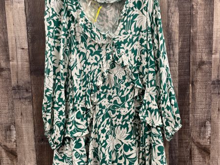 Dress Casual Short By Free People In Green & White, Size: L Hot on Sale