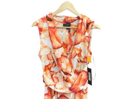 Top Sleeveless By Donna Karan In Orange, Size: M Supply