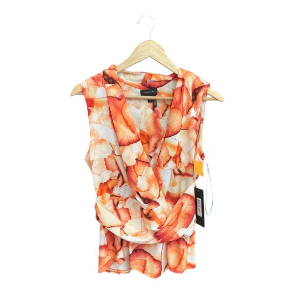 Top Sleeveless By Donna Karan In Orange, Size: M Supply