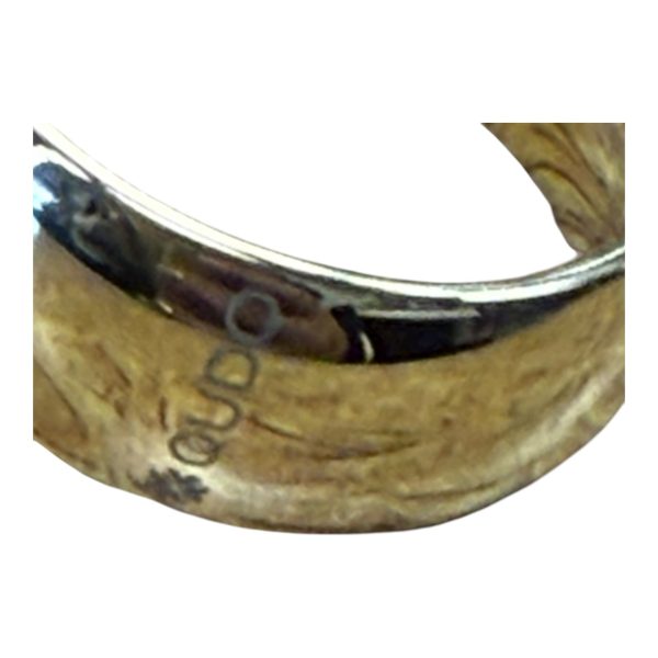 RING STATEMENT by  Qudo In GOLD, Size: 8.5 For Discount