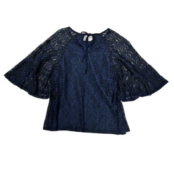 Top 3 4 Sleeve By Blue Tassel In Black & Blue, Size: Xs Hot on Sale