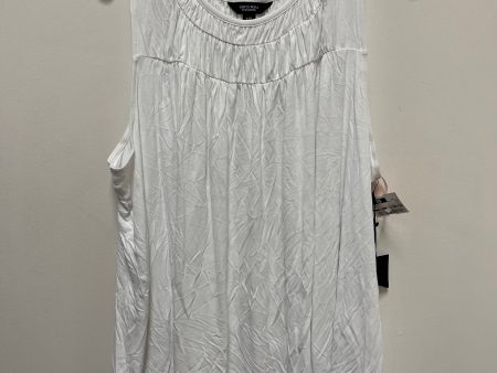 Top Sleeveless By Simply Vera In White, Size: 2x For Discount