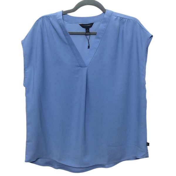 Blouse Sleeveless By Banana Republic In Blue, Size:M For Discount