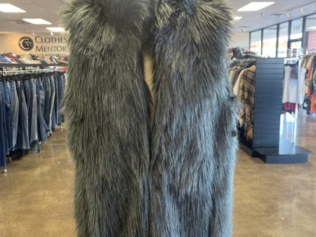 Vest Faux Fur & Sherpa By Loft In Grey, Size: Xs Fashion