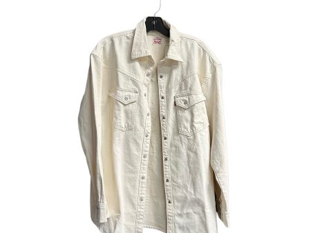 Jacket Denim By Levis In Cream, Size: S For Cheap