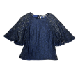 Top 3 4 Sleeve By Blue Tassel In Black & Blue, Size: Xs Hot on Sale