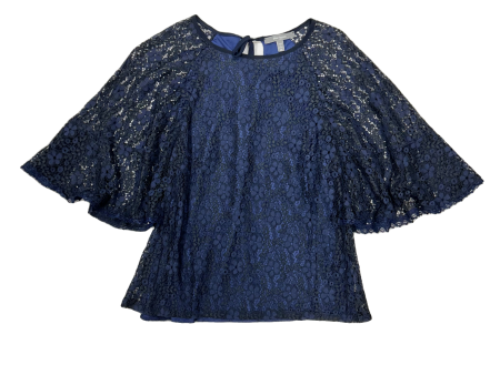 Top 3 4 Sleeve By Blue Tassel In Black & Blue, Size: Xs Hot on Sale