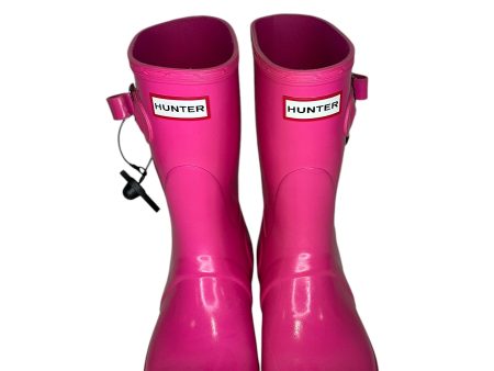 Boots Mid-calf Flats By Hunter In Pink, Size: 7 Supply