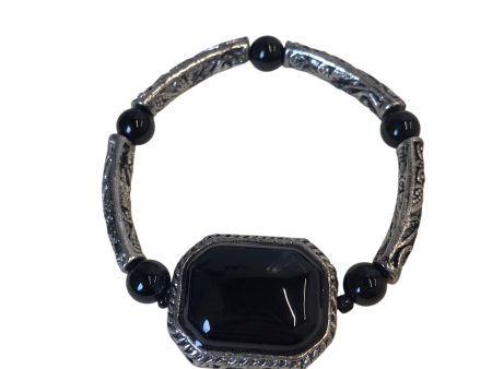 Bracelet Other In Black & Silver on Sale