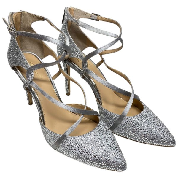 Shoes Heels Stiletto By Badgley Mischka In Silver, Size: 10 Sale