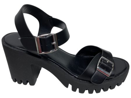 Sandals Heels Block By Madden Girl In Black, Size: 8.5 on Sale