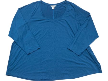 Athletic Top Long Sleeve Crewneck By Athleta In Blue, Size: 3x Sale