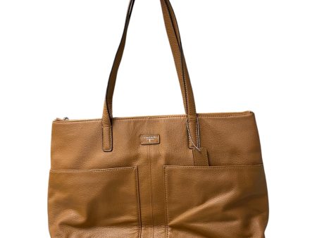 TOTE LEATHER by TAHARI BY ARTHUR LEVINE In BROWN, Size: LARGE on Sale