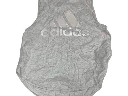 Athletic Tank Top By Adidas In Grey, Size: S Supply