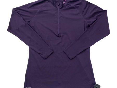 Athletic Top Long Sleeve Collar By Nike In Purple, Size: Xl Supply