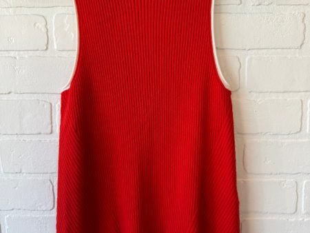 Top Sleeveless By Rag And Bone In Red & White, Size: L Supply