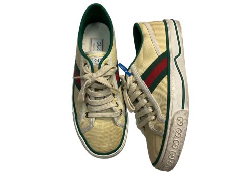 Shoes Luxury Designer By Gucci In Green Red, Size: 6.5 Sale