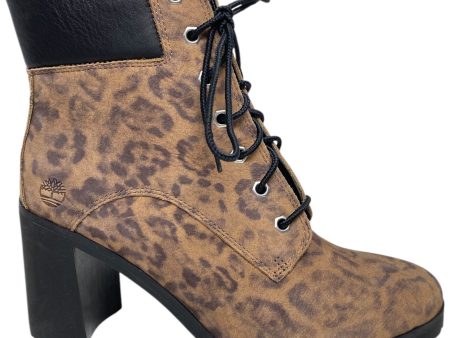 Boots Ankle Heels By Timberland In Animal Print, Size: 9 For Discount