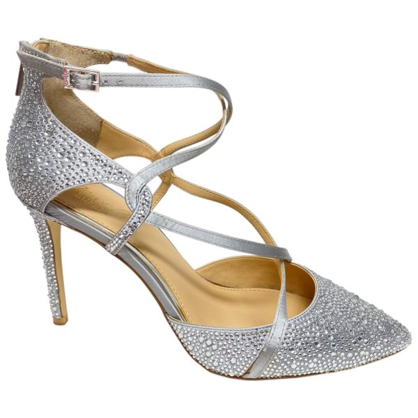 Shoes Heels Stiletto By Badgley Mischka In Silver, Size: 10 Sale