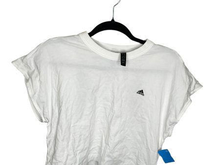 Athletic Top Short Sleeve By Adidas In White, Size: L Fashion