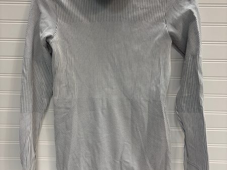 Athletic Top Long Sleeve Collar By Athleta In Black & White, Size: S Cheap