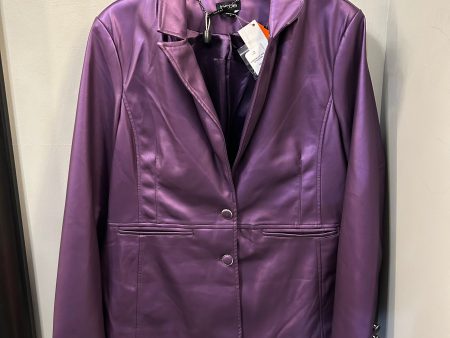 Jacket Moto By Bebe In Purple, Size: L Online now