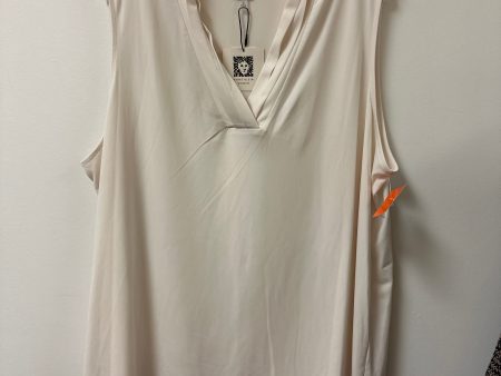 Top Sleeveless By Anne Klein In Cream, Size: 3x For Discount