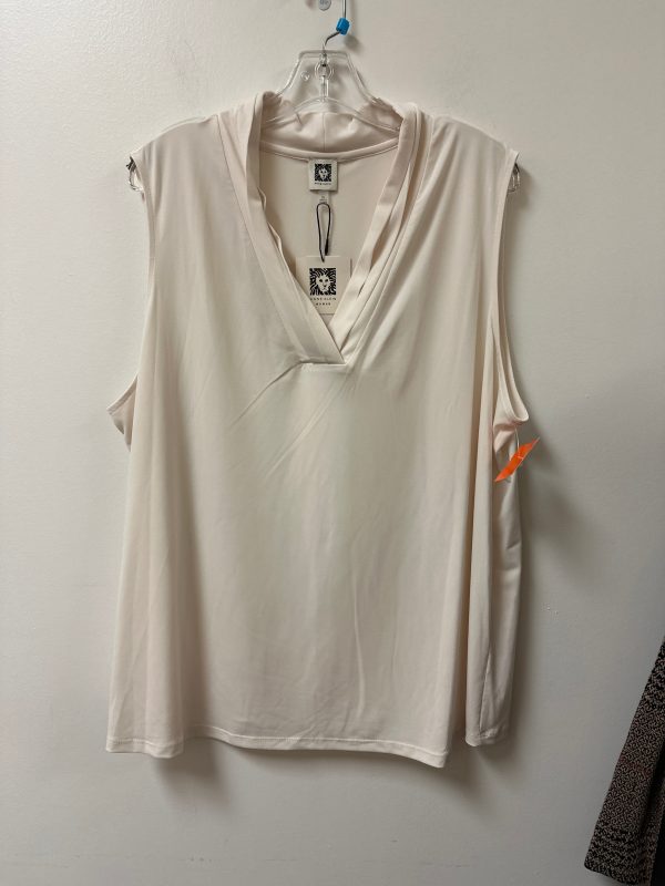 Top Sleeveless By Anne Klein In Cream, Size: 3x For Discount