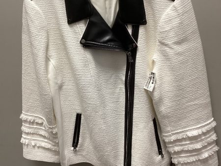 Jacket Moto By Chicos In White, Size: Xxl on Sale