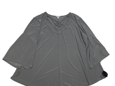 Top 3 4 Sleeve Basic By Cato In Grey, Size: Xl Cheap