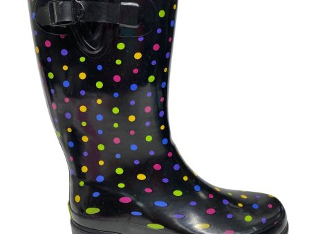 Boots Rain By Clothes Mentor In Polkadot Pattern, Size: 8 Cheap