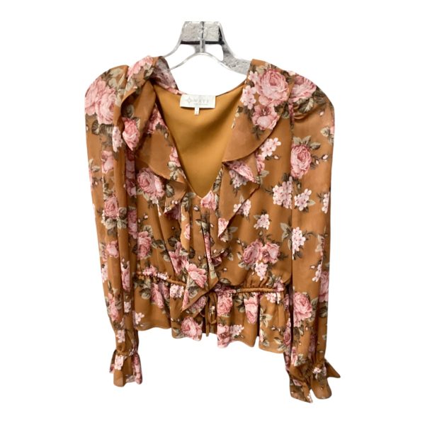 Top Long Sleeve By Wayf In Floral Print, Size: S Hot on Sale