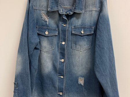 Jacket Denim By Clothes Mentor In Blue Denim, Size: 2x Discount