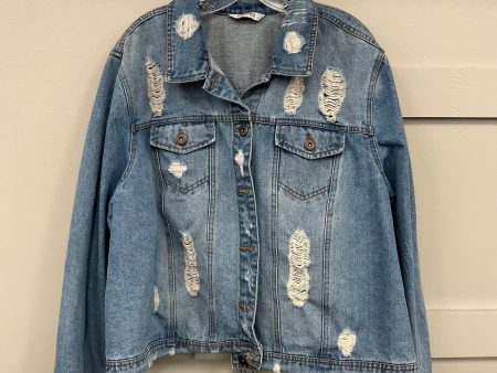 Jacket Denim By Highway In Blue Denim, Size: 3x Online Sale