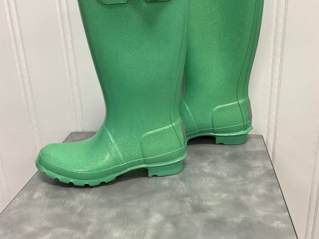 Boots Rain By Hunter In Green, Size: 6.5 For Cheap