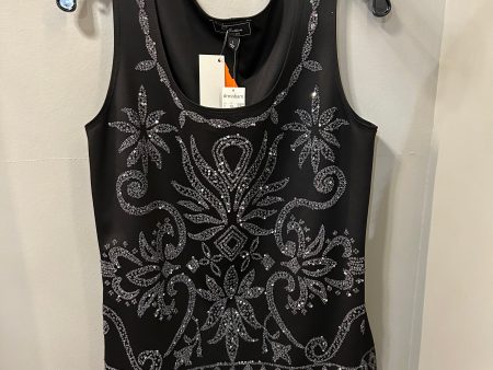 Top Sleeveless By Dressbarn In Black & Silver, Size: L Online Sale